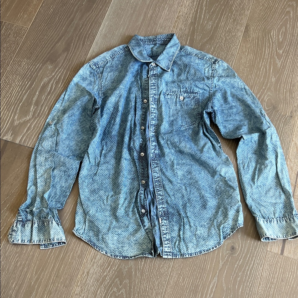 Calvin Klein Jeans Textured Blue Shirt
